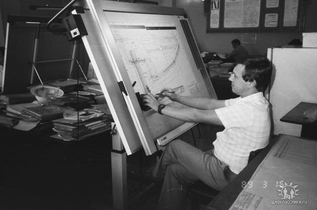 1989. Инженеры из группы авторского надзора.