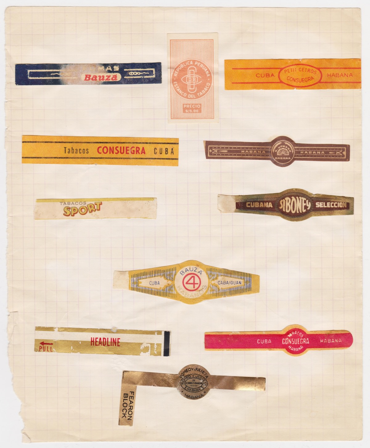 1968-1969, сигарные этикетки